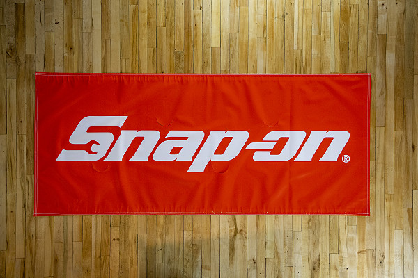Snap-on screen printed banner